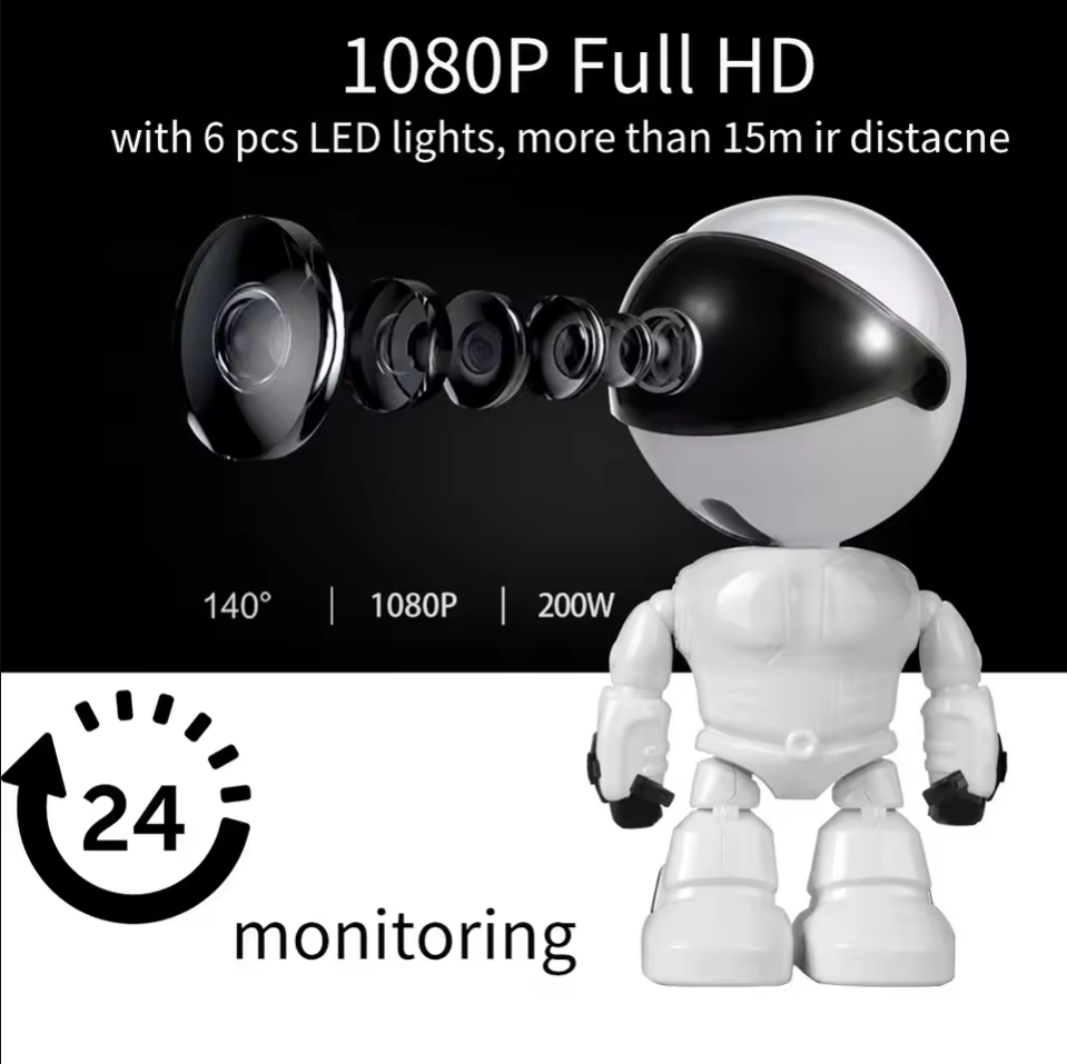 Baby Nursery Camera - Smart Robot WiFi IP Camera 1080P