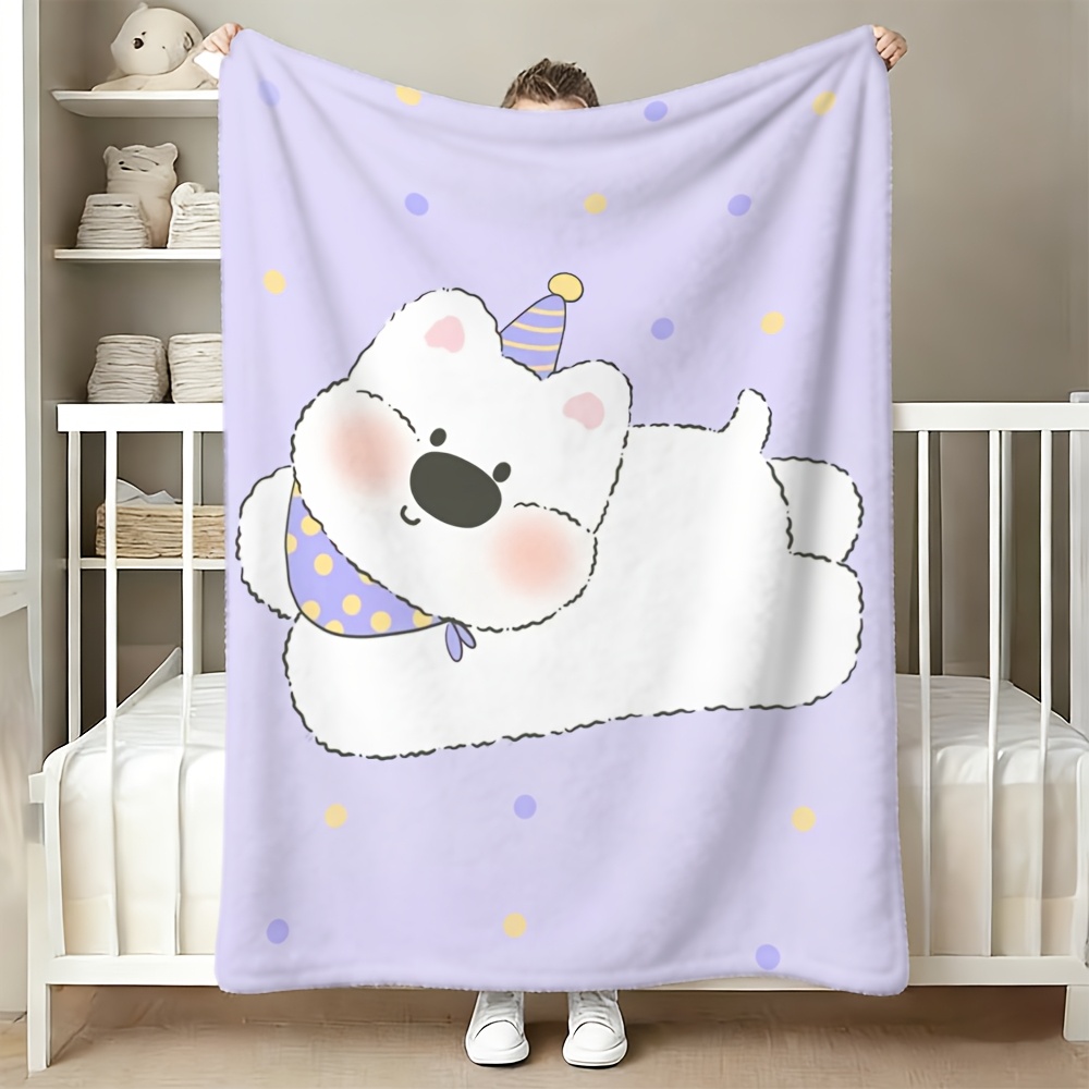 Baby Nursery Themes - Giant Polar Bear Cartoon Blanket Kids