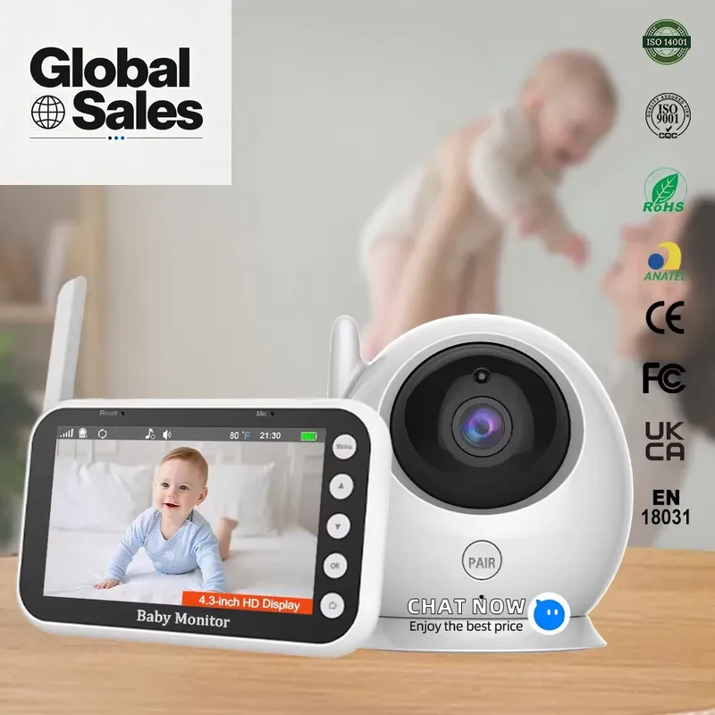 Baby Nursery Camera - 4.3 Inch Baby with Remote Camera,