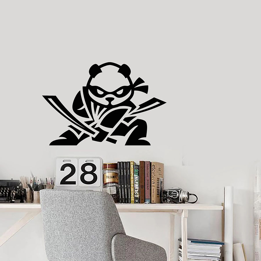Baby Zone Nursery - Cartoon Baby Panda Wall Decal Funny