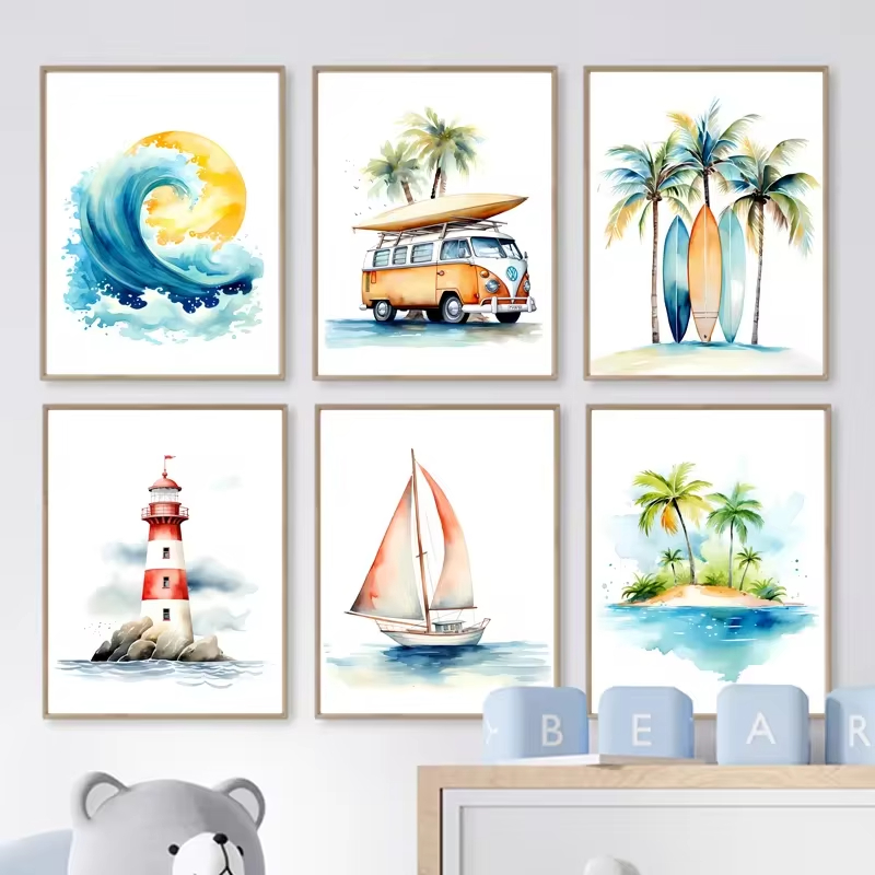 Surf Ocean Themed Nursery Beac - Baby Nursery Themes review and price