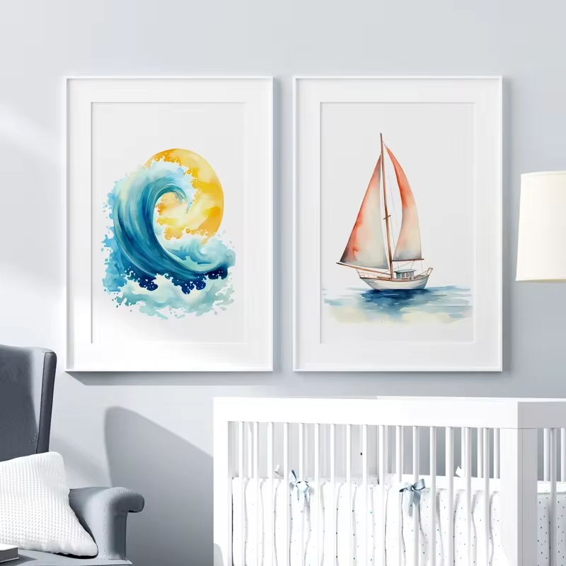 Surf Ocean Themed Nursery Beac - Baby Nursery Themes review and price