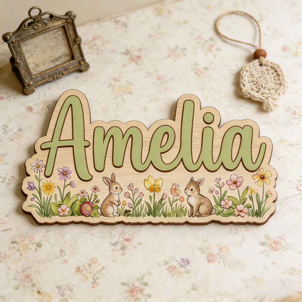 Personalized  'Two Bunnies Wil - Baby Nursery Themes review and price