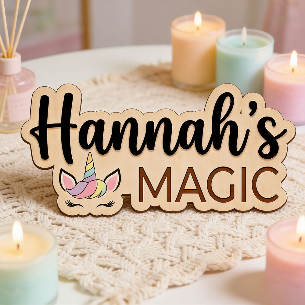 Custom Unicorn Magic Name Door - Baby Nursery Themes Girl review and price