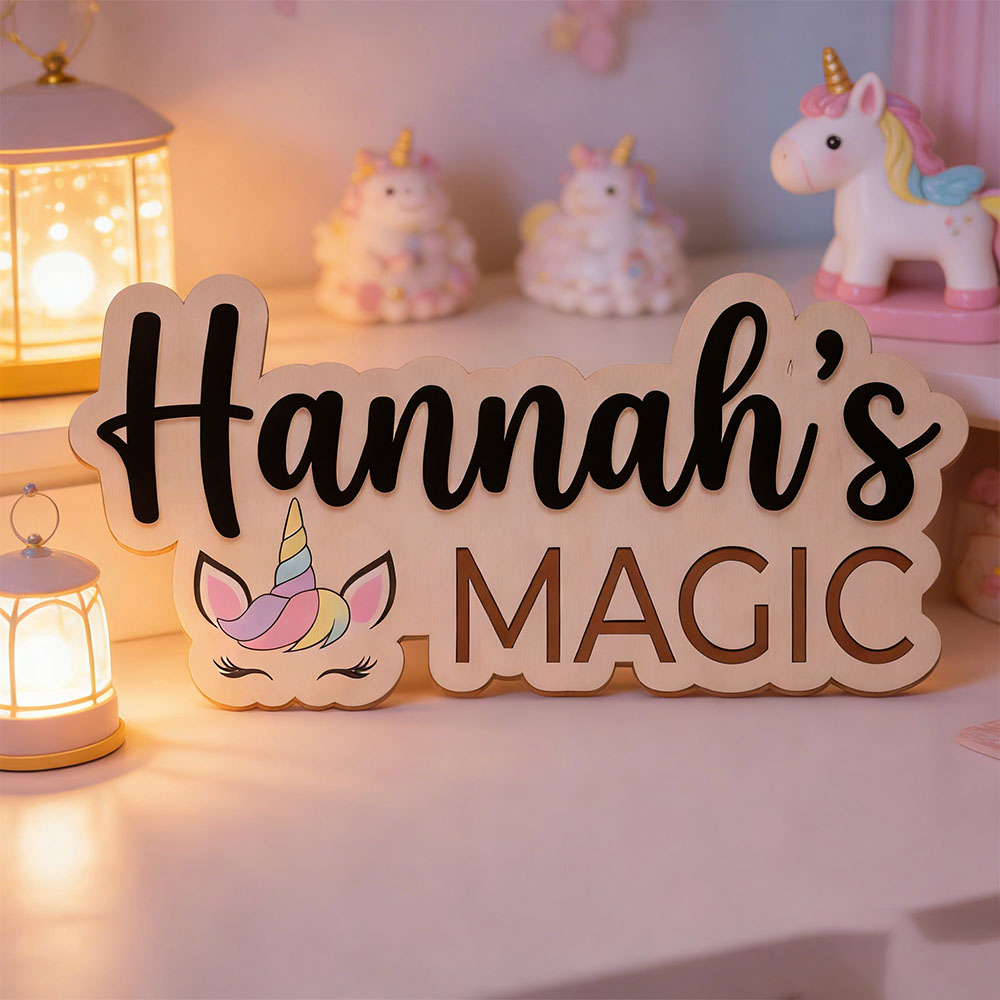 Custom Unicorn Magic Name Door - Baby Nursery Themes Girl review and price