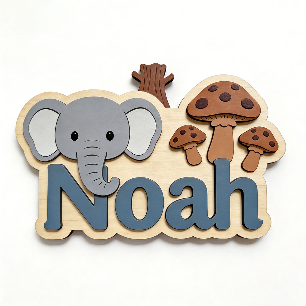Customizable Cartoon Elephant  - Baby Nursery Themes Girl review and price