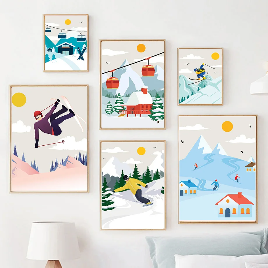 Minimalist Snow Mountain Canva - Baby Nursery Themes Girl review and price