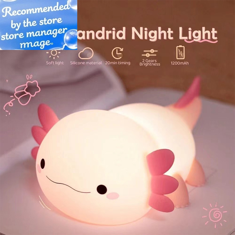Cute Axolotl Night Light Silic - Baby Nursery Night Light review and price