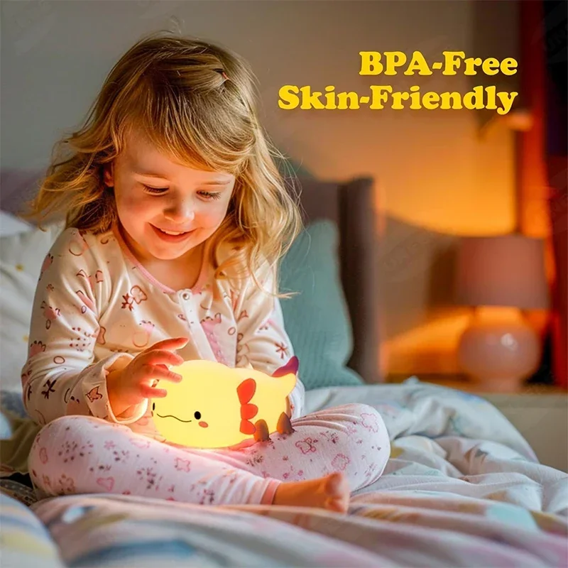 Cute Axolotl Night Light Silic - Baby Nursery Night Light review and price