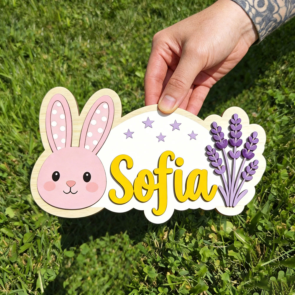 25cm Personalized Pastel Bunny - Baby Nursery Themes Girl review and price