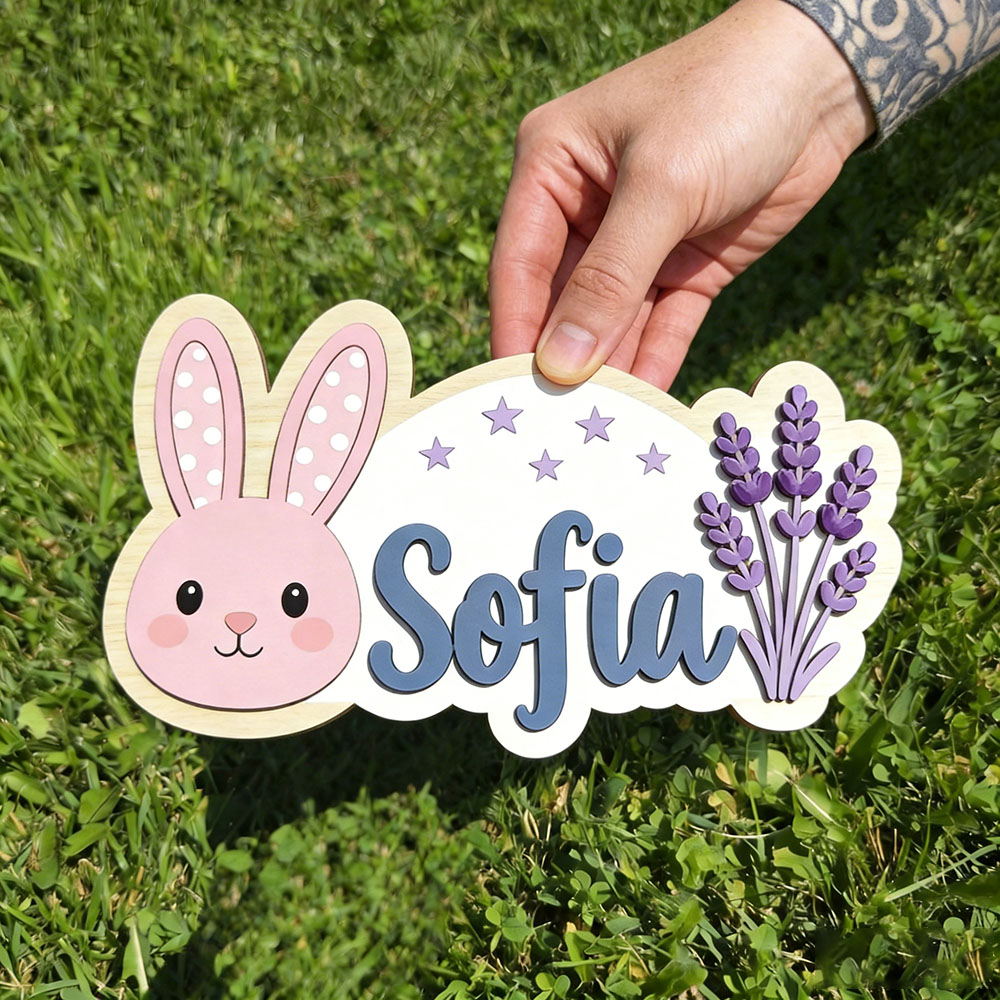 25cm Personalized Pastel Bunny - Baby Nursery Themes Girl review and price