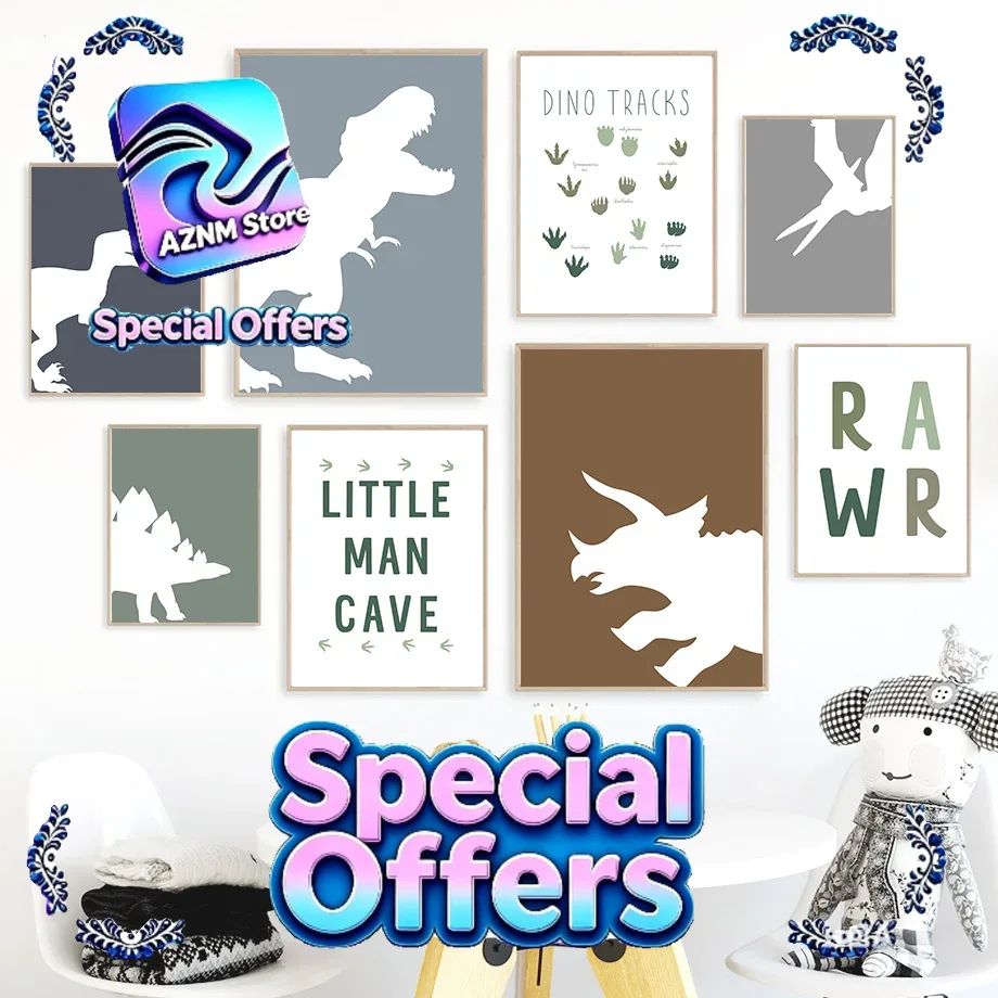 Jurassic Dinosaur Tyrannosauru - Baby Boy Nursery Quotes review and price