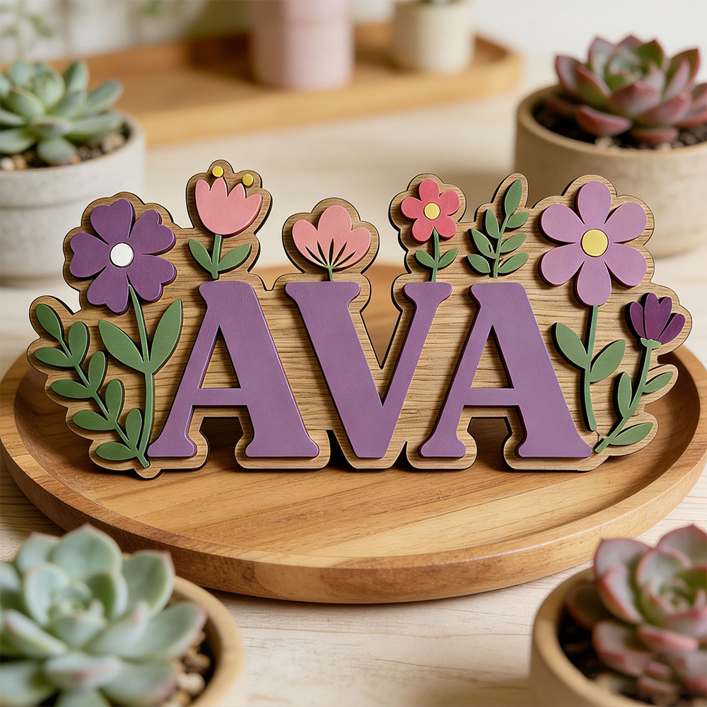 Custom 3D Flower Wreath Name D - Baby Nursery Themes Girl review and price