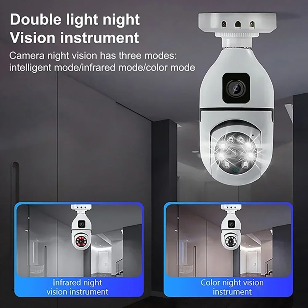 WiFi IP Camera E27 Bulb Cam 8M - Baby Nursery Camera review and price