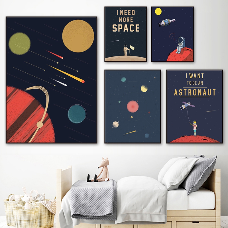 Space Themed Nursery Wall Art  - Baby Boy Nursery Quotes review and price