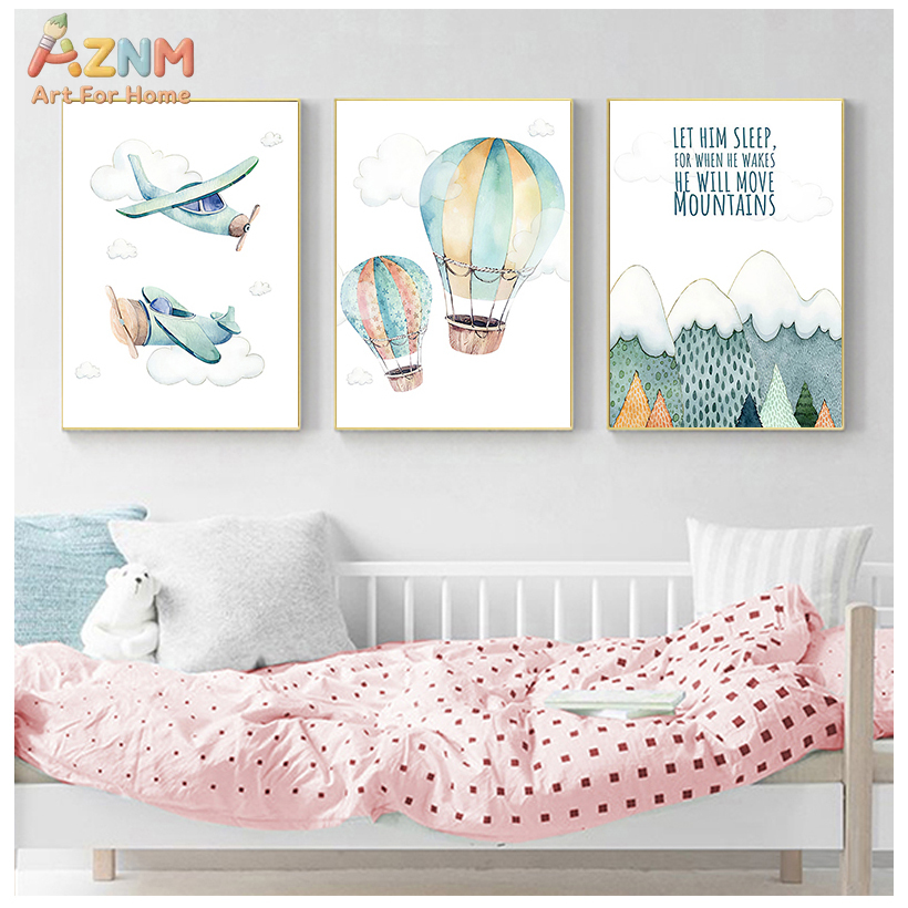 AZNM Watercolor Airplane Hot A - Baby Boy Nursery Quotes review and price