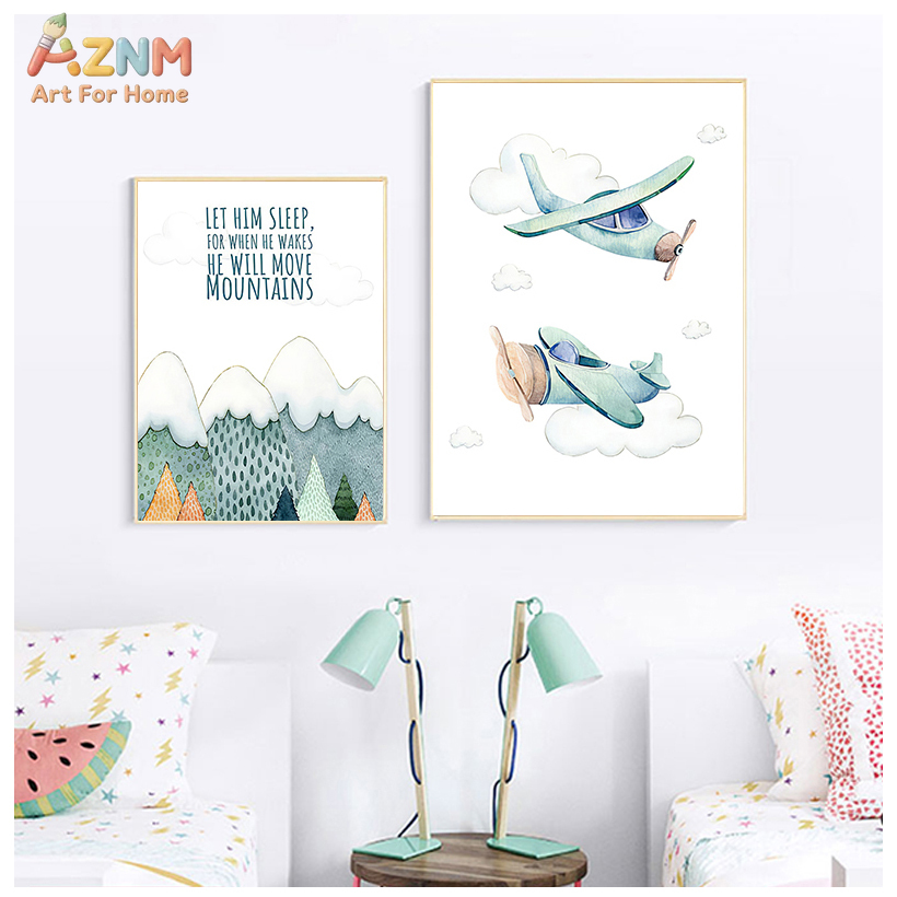 AZNM Watercolor Airplane Hot A - Baby Boy Nursery Quotes review and price
