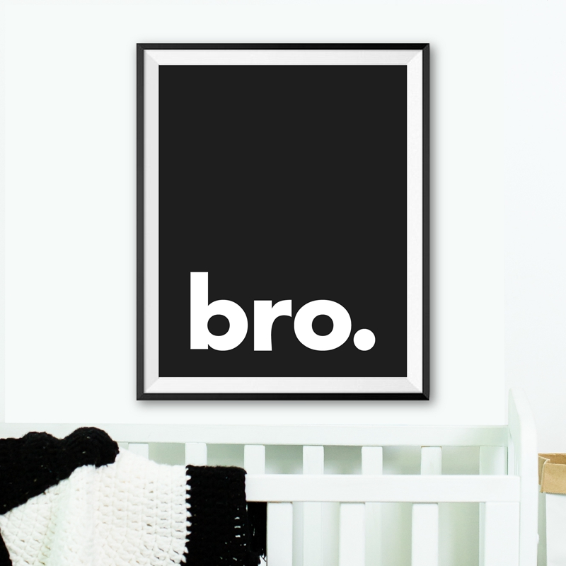 Bro. Print Minimalist Typograp - Baby Boy Nursery Quotes review and price