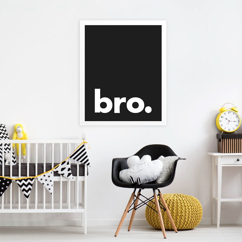 Bro. Print Minimalist Typograp - Baby Boy Nursery Quotes review and price