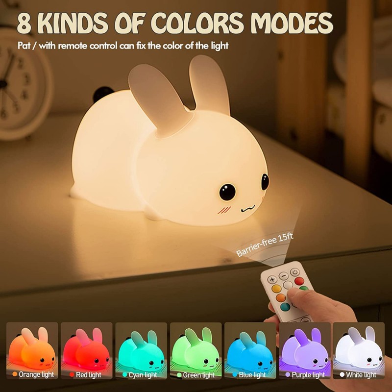LED Rabbit Night Light Remote  - Baby Nursery Night Light review and price