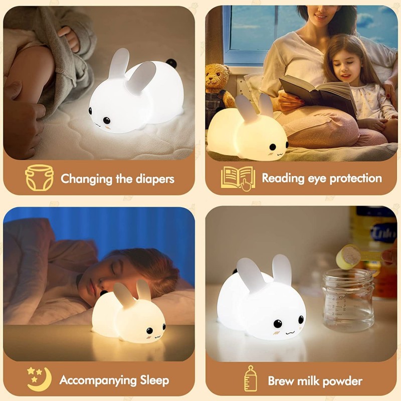 LED Rabbit Night Light Remote  - Baby Nursery Night Light review and price