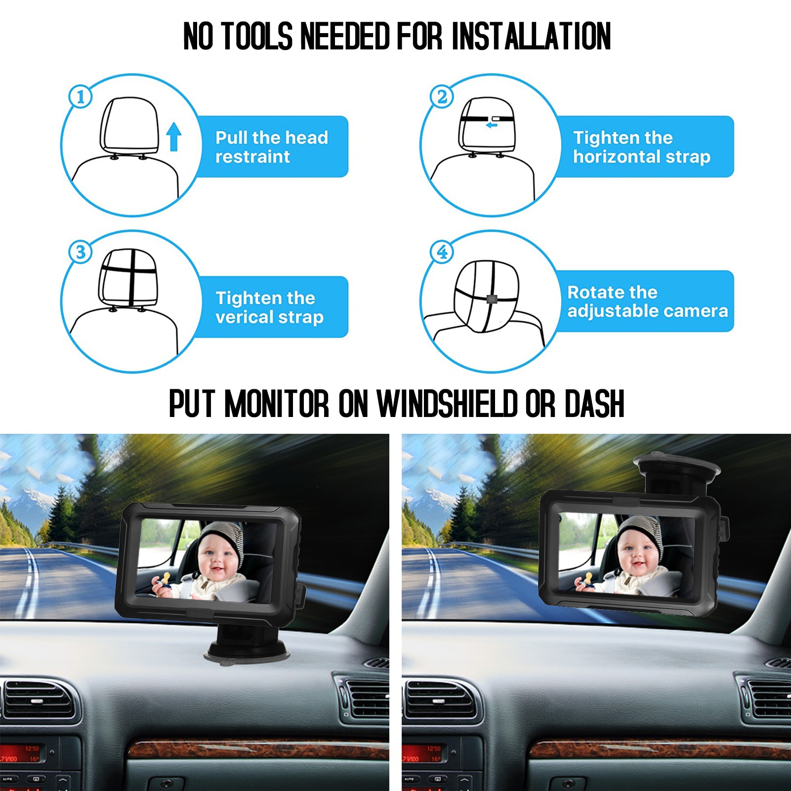 1080P Baby Car Mirror Monitor  - Baby Nursery Camera review and price