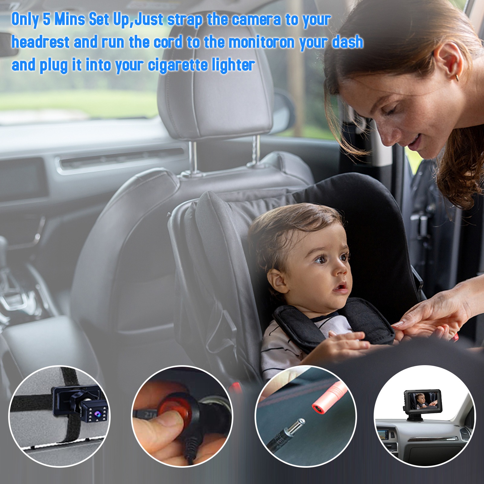 1080P Baby Car Mirror Monitor  - Baby Nursery Camera review and price