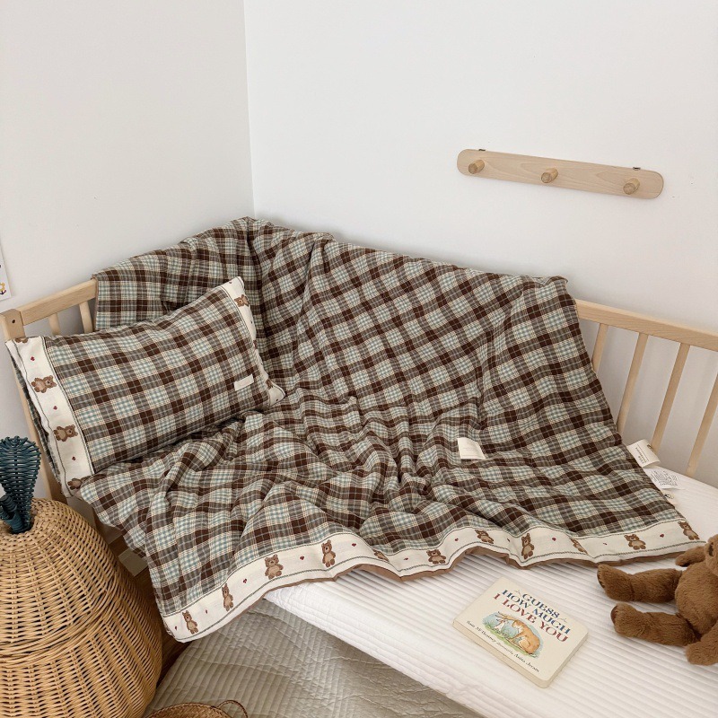 Breathable Grid Linen Quilt fo - Baby Nursery Quilts review and price
