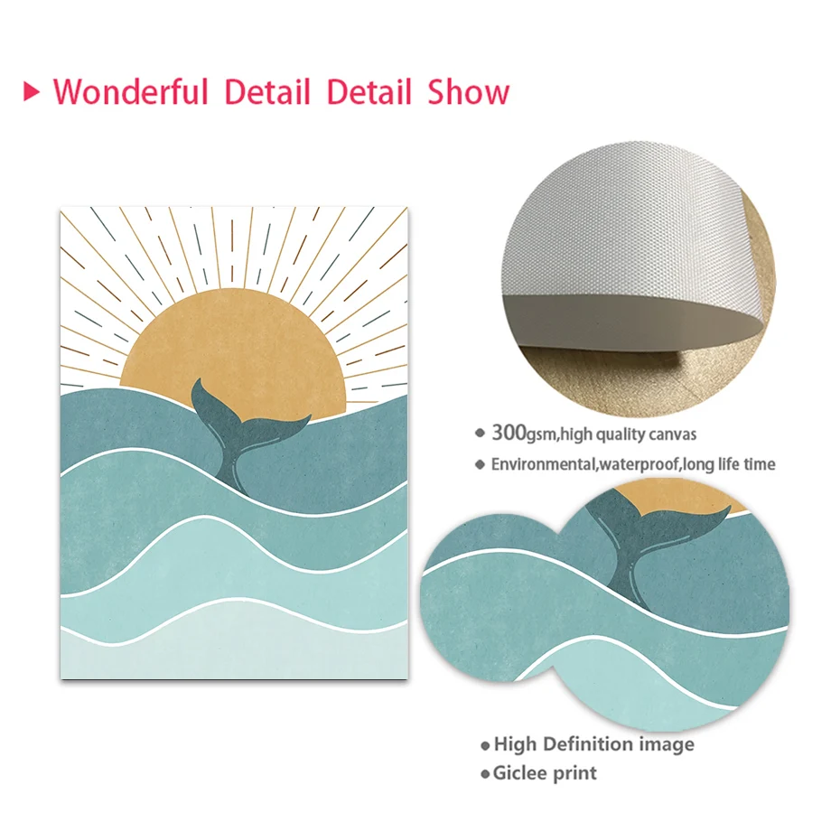 1pc frameless Fish Whale Seagu - Baby Boy Nursery Quotes review and price