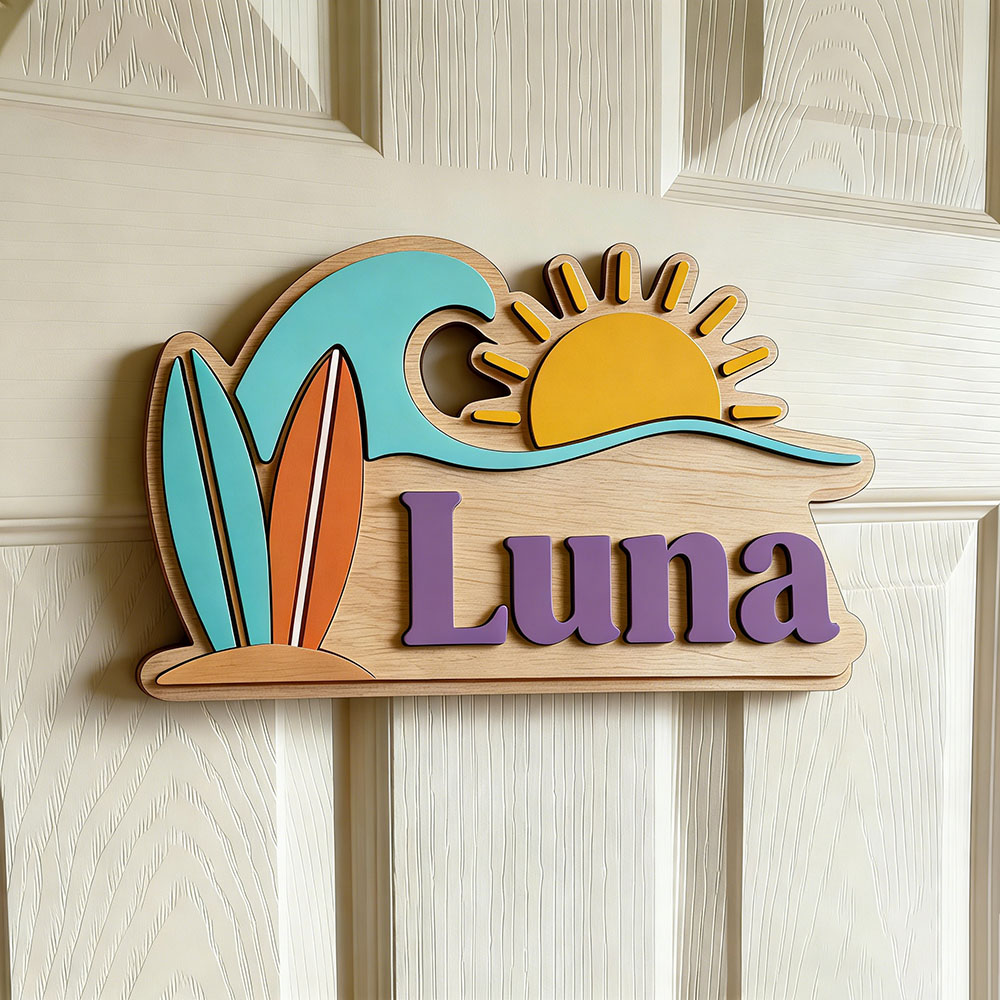 Custom Beach Wave Surfboard Su - Baby Nursery Themes review and price