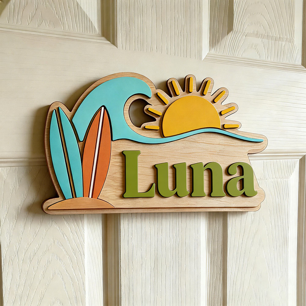 Custom Beach Wave Surfboard Su - Baby Nursery Themes review and price