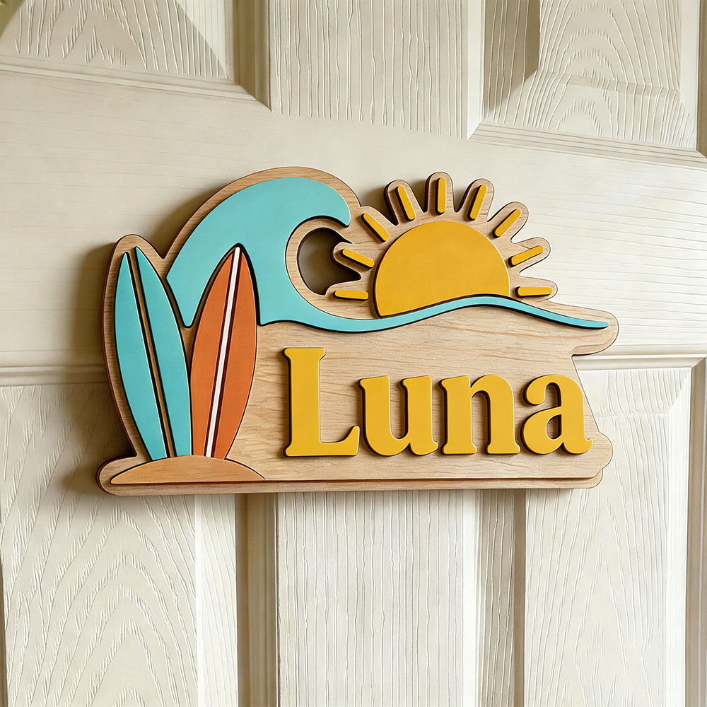 Custom Beach Wave Surfboard Su - Baby Nursery Themes review and price