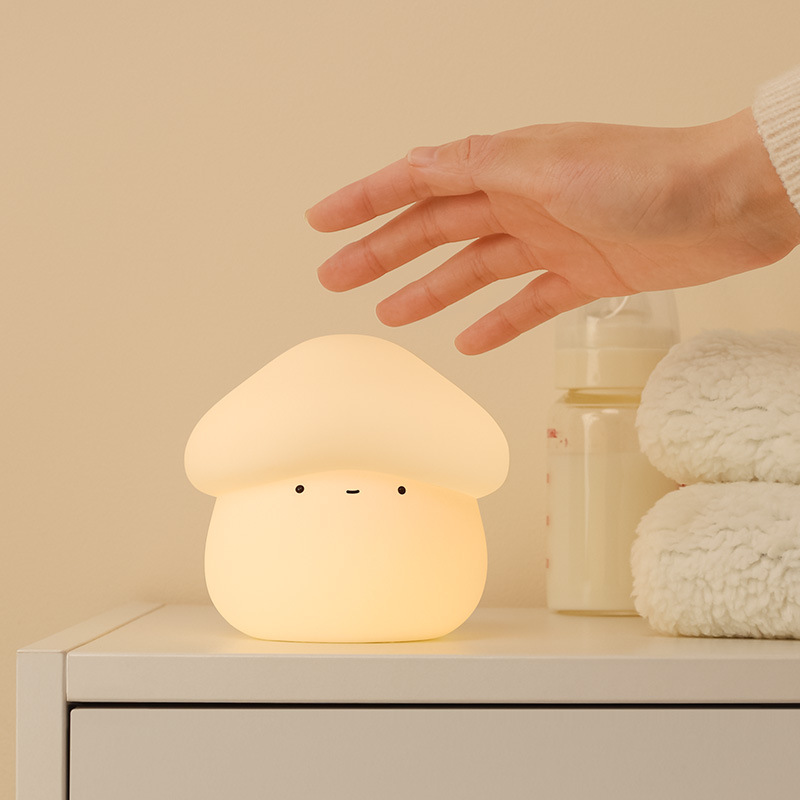 1Pcs Mushroom Head Silicone Ni - Baby Nursery Night Light review and price