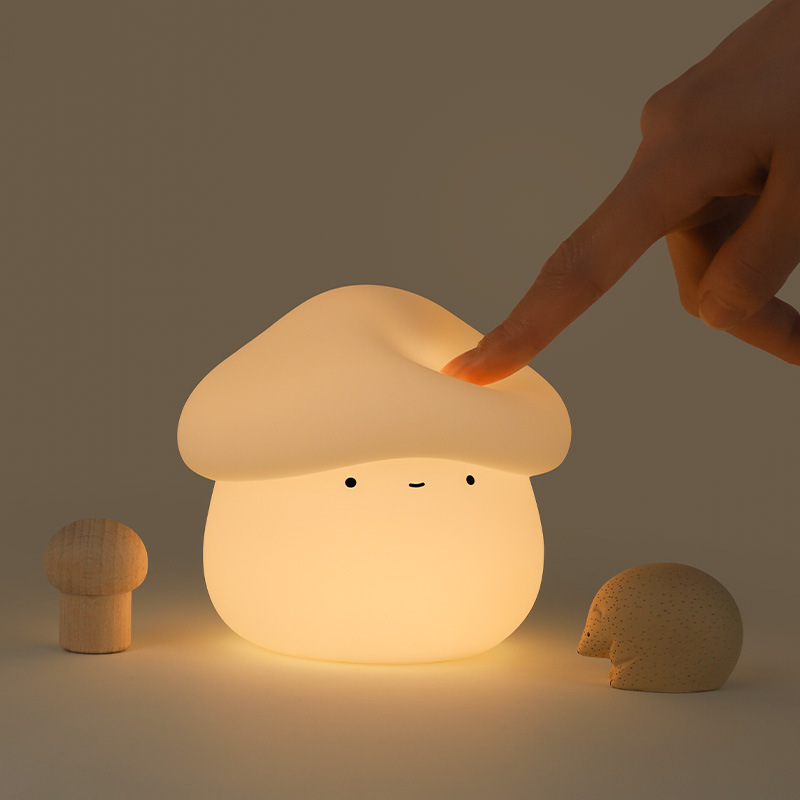 1Pcs Mushroom Head Silicone Ni - Baby Nursery Night Light review and price