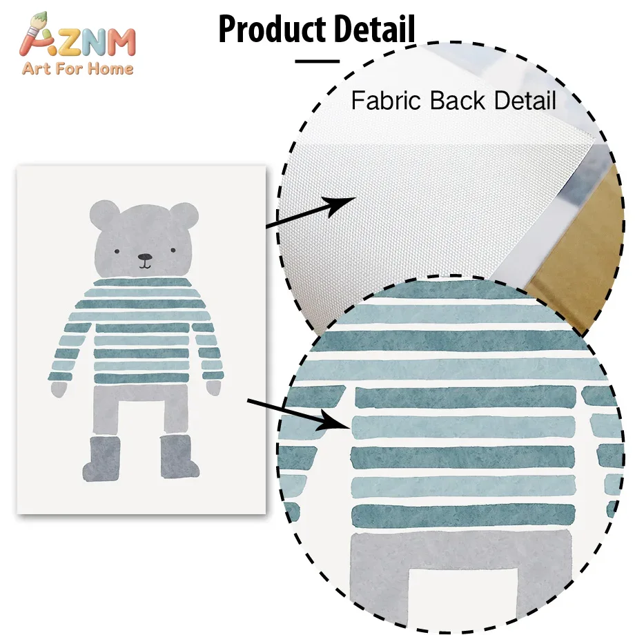 AZNM Neutral Boho Rainbow Bear - Baby Boy Nursery Quotes review and price