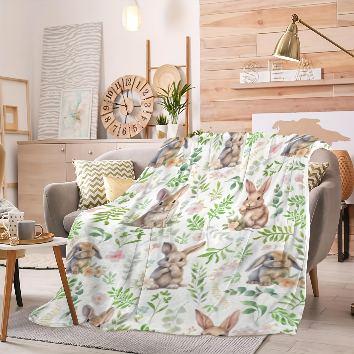 VIKAMA Bunny Themed Throw Blan - Baby Nursery Themes review and price