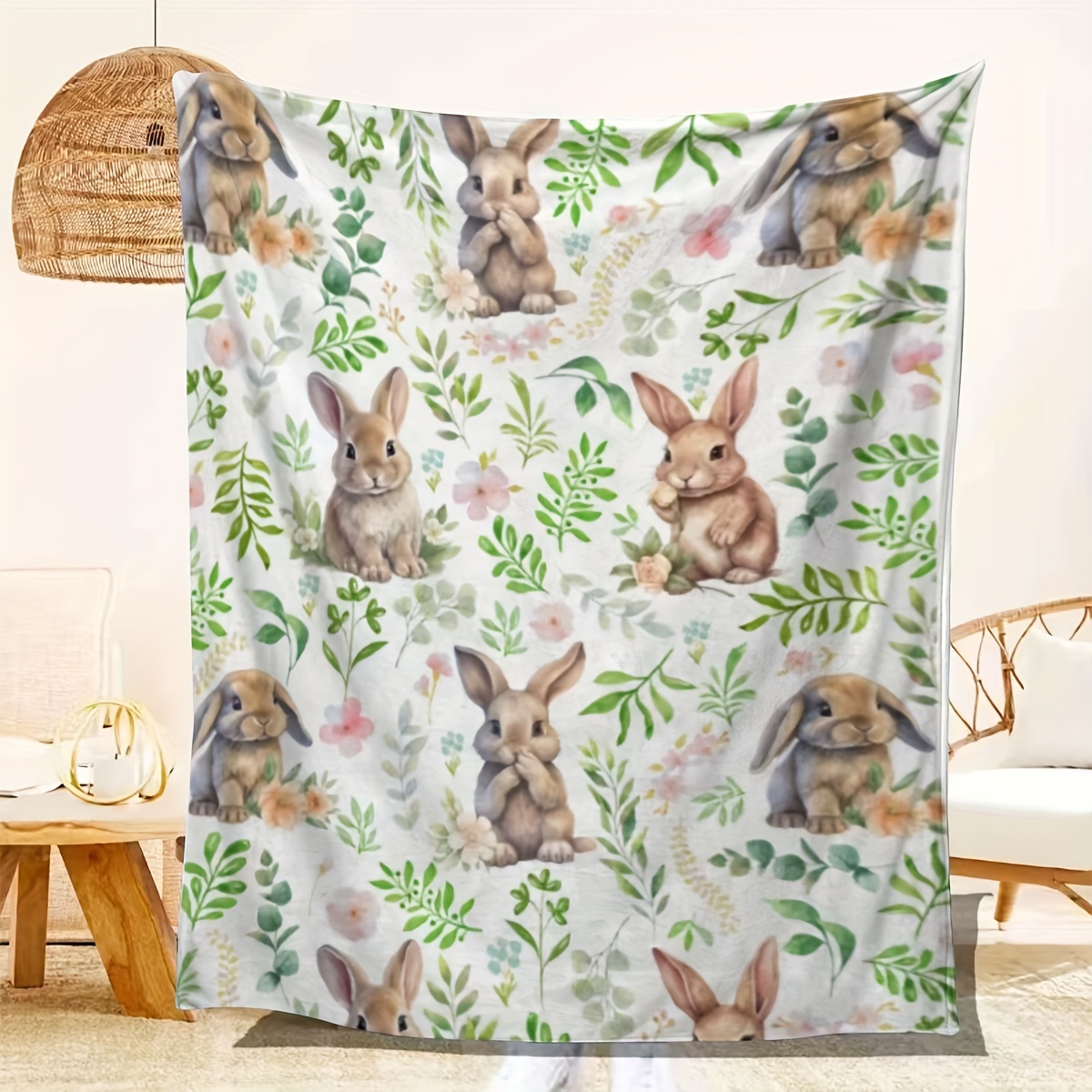 VIKAMA Bunny Themed Throw Blan - Baby Nursery Themes review and price
